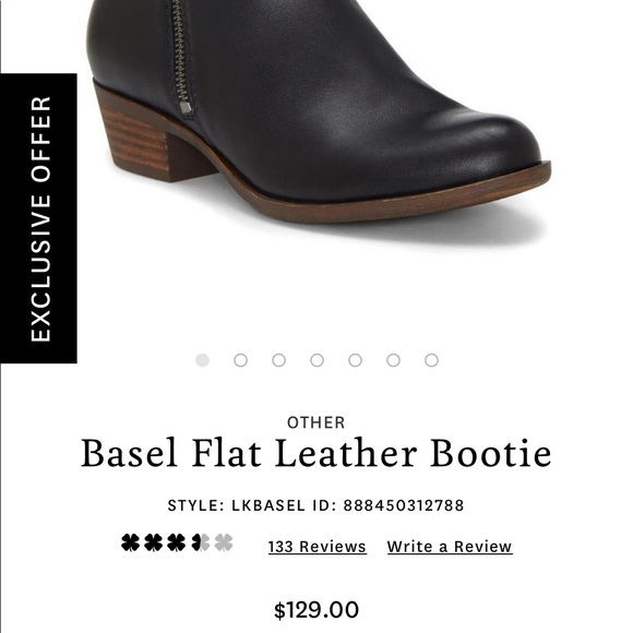 COPY - Lucky Brand Basel Black Leather Booties Size 7 - Picture 8 of 8